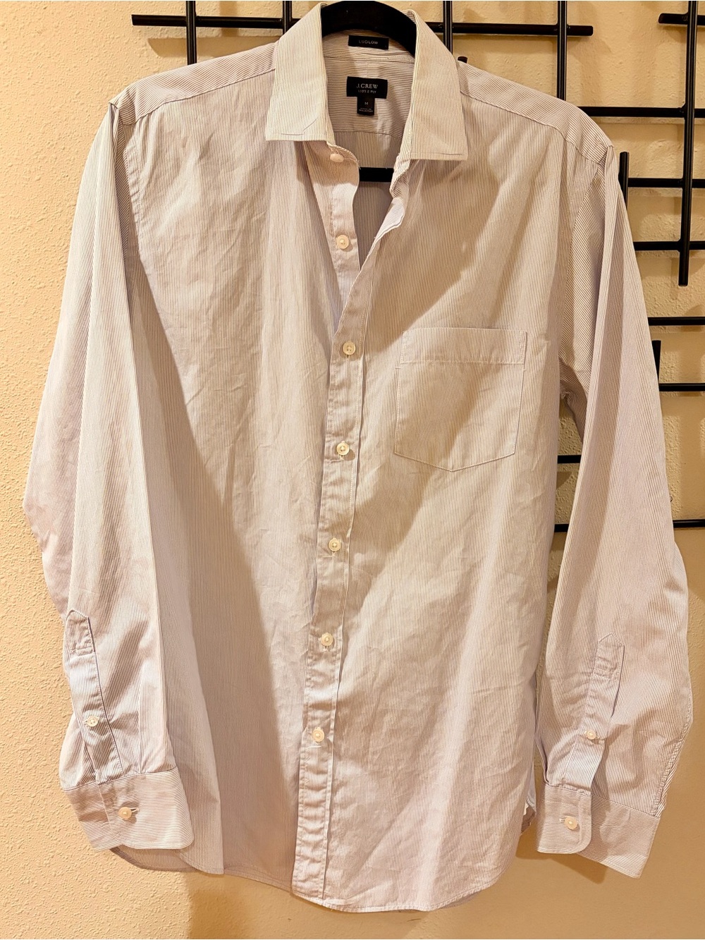 J. Crew Men’s Pale Blue Pinstripe Dress Shirt